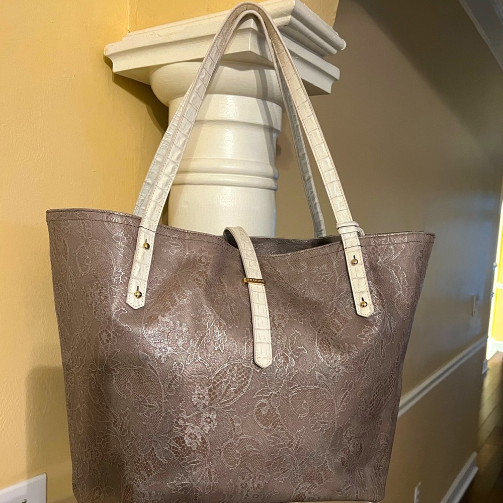 Brahmin - All Day Taupe Cabare Tote Shoulder Bag